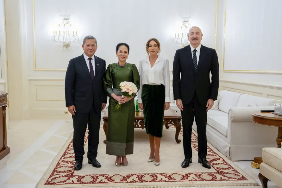 Prezidentin adından Kamboca Baş nazirinin şərəfinə rəsmi nahar verildi - FOTOLAR — 3