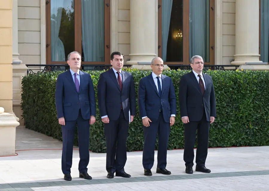 Laos Prezidentinin Bakıda rəsmi qarşılanma mərasimi - FOTO — 7
