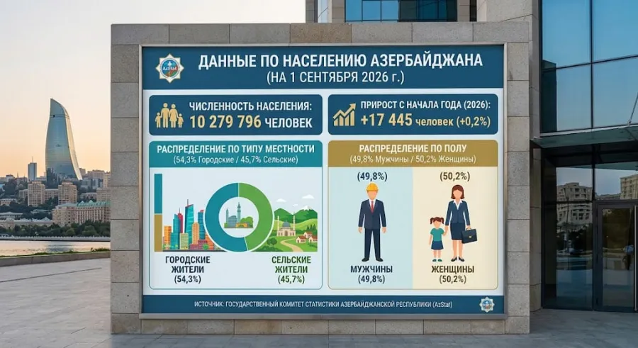 Объявлена численность населения Азербайджана