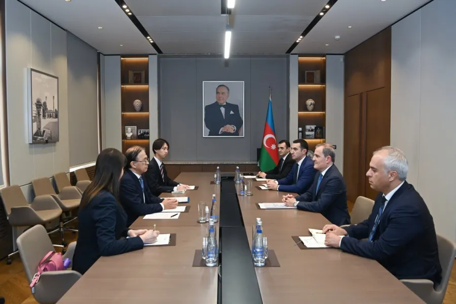 Ceyhun Bayramov səfirlə vidalaşıb - FOTO
