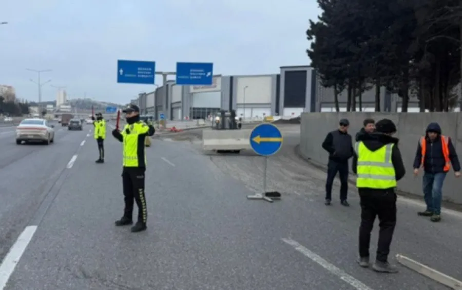 Sulutəpə istiqamətində yol bağlandı –Yol polisi sürücülərə müraciət etdi