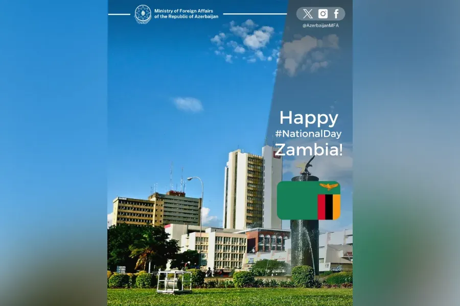 Официальный Баку поздравил Замбию по случаю Национального дня